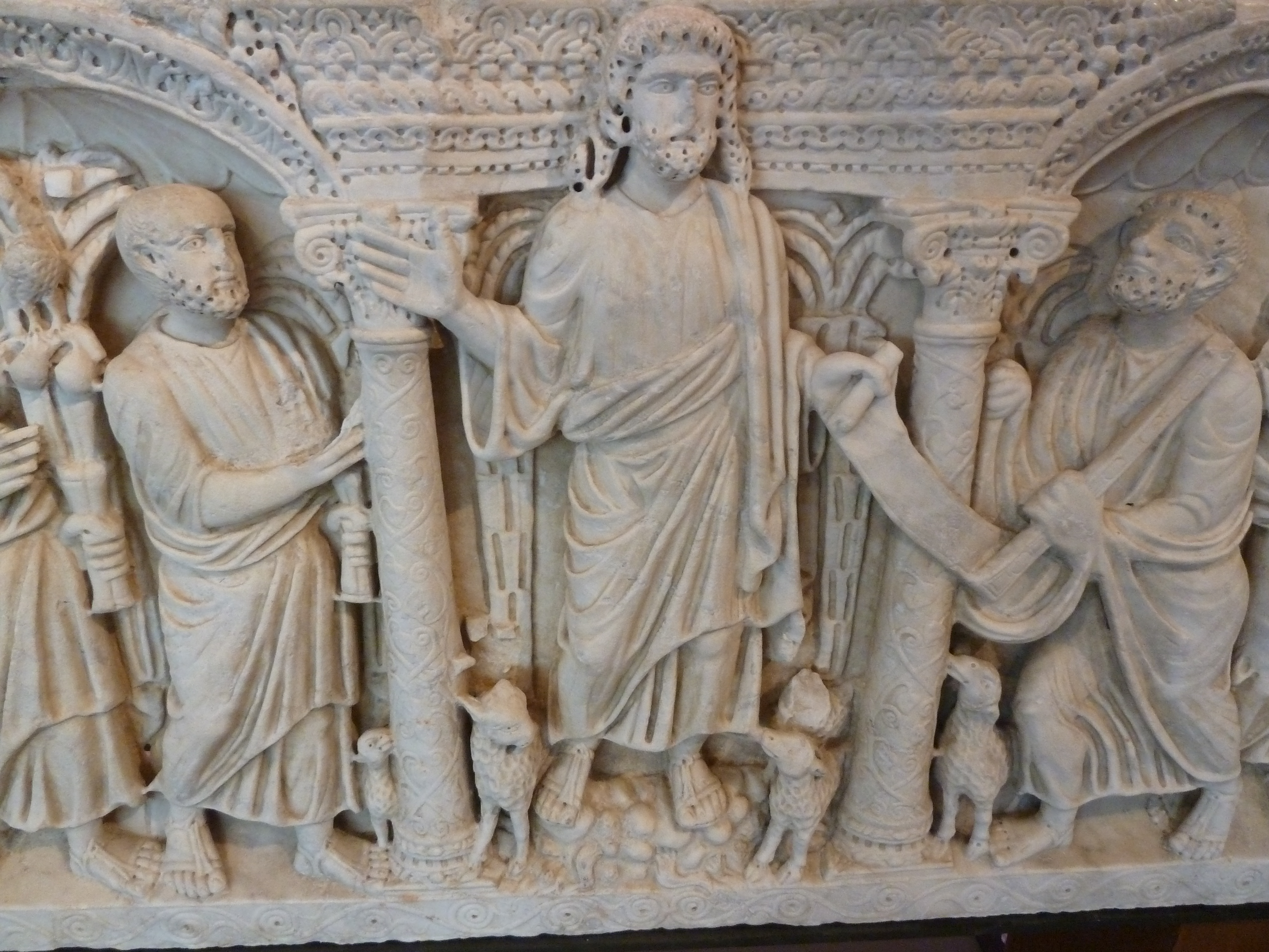 Détail d'un sarcophage en marbre de Proconèse